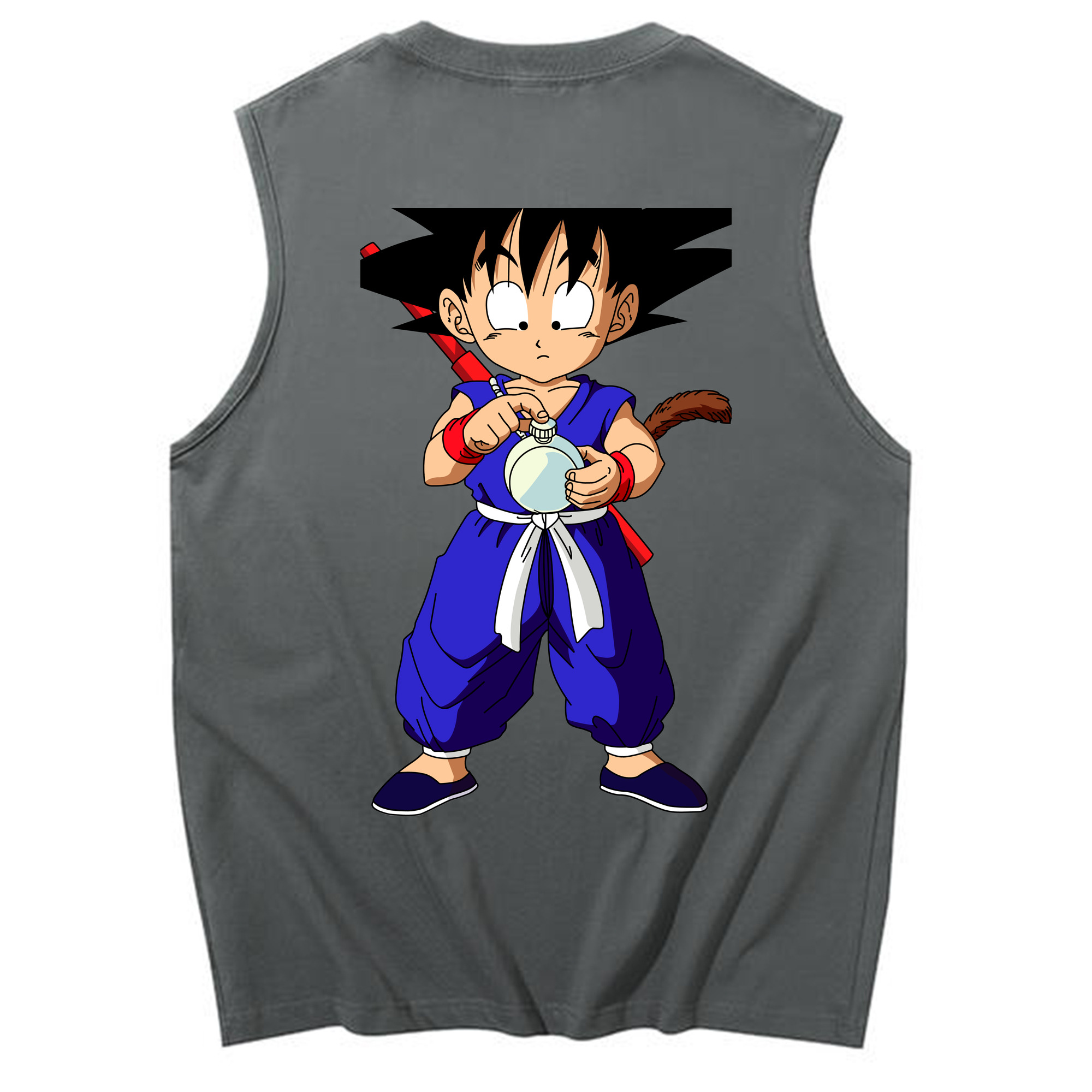 （画像用） ドラゴンボール 孫悟空（そん ごくう）Son Goku カカロット DRAGON BALL Kakarotto コットン100％タンクトップ（背面プリント）